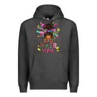 Charcoal Heather hair stylist afro messy bun Premium Hoodie - texasbilliewilder