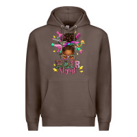 Coffee hair stylist afro messy bun Premium Hoodie - texasbilliewilder