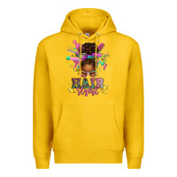 Lemon hair stylist afro messy bun Premium Hoodie - texasbilliewilder