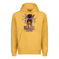 Mustard hair stylist afro messy bun Premium Hoodie - texasbilliewilder