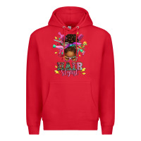 Red hair stylist afro messy bun Premium Hoodie - texasbilliewilder