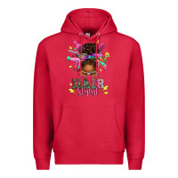 Cardinal hair stylist afro messy bun Premium Hoodie - texasbilliewilder