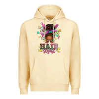 Pina Colada hair stylist afro messy bun Premium Hoodie - texasbilliewilder