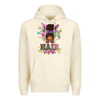 Sandshell hair stylist afro messy bun Premium Hoodie - texasbilliewilder