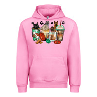 Fuchsia Pink german shepherd black and grey cat coffee cups Urban Hoodie - Zillion Design Studio