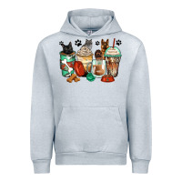 Heather Grey german shepherd black and grey cat coffee cups Urban Hoodie - Zillion Design Studio