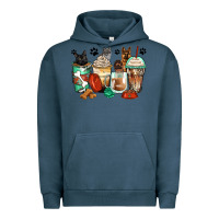 Pigment Midnight Navy german shepherd black and grey cat coffee cups Urban Hoodie - Zillion Design Studio