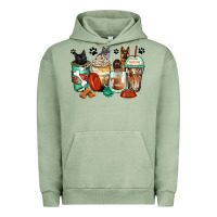 Pigment Oil Green german shepherd black and grey cat coffee cups Urban Hoodie - Zillion Design Studio