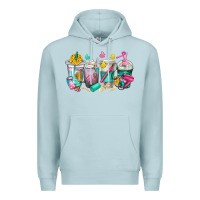 Blue Mist hairstylist coffee cups Premium Hoodie - texasbilliewilder