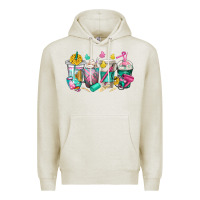 Oatmeal Heather hairstylist coffee cups Premium Hoodie - texasbilliewilder