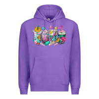 Purple hairstylist coffee cups Premium Hoodie - texasbilliewilder