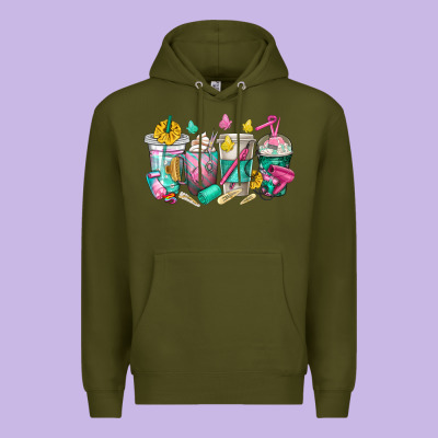 Hairstylist Coffee Cups Premium Hoodie Designed By Texasbilliewilder