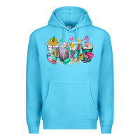 Ocean Blue hairstylist coffee cups Premium Hoodie - texasbilliewilder