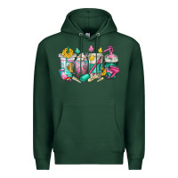 Sports Green hairstylist coffee cups Premium Hoodie - texasbilliewilder