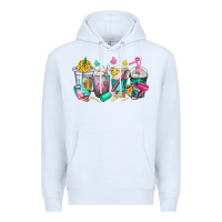 White hairstylist coffee cups Premium Hoodie - texasbilliewilder