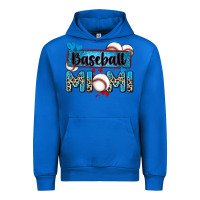 Cobalt baseball mimi with leopard Urban Hoodie - Zillion Design Studio