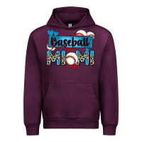 Mauve Wine baseball mimi with leopard Urban Hoodie - Zillion Design Studio