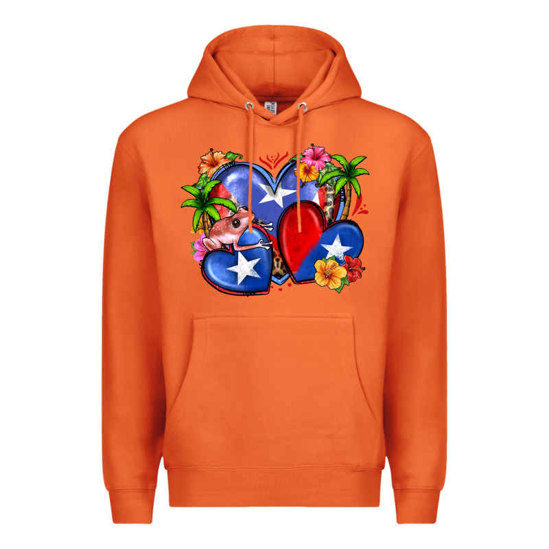 Puerto Rico Hearts Premium Hoodie by Zillion Design Studio | Teevron