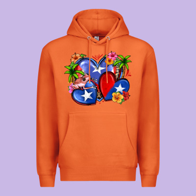 Puerto Rico Hearts Premium Hoodie Designed By Zillion Design Studio