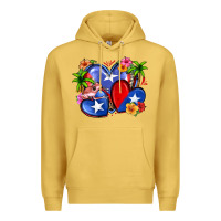 Antique Gold puerto rico hearts Premium Hoodie - Zillion Design Studio