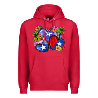 Cardinal puerto rico hearts Premium Hoodie - Zillion Design Studio