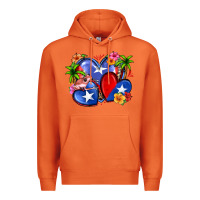 Carrot puerto rico hearts Premium Hoodie - Zillion Design Studio