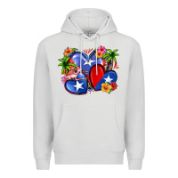 Dove Grey puerto rico hearts Premium Hoodie - Zillion Design Studio