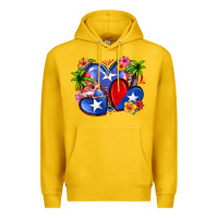 Lemon puerto rico hearts Premium Hoodie - Zillion Design Studio