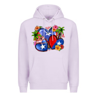 Puerto Rico Hearts Premium Hoodie | Teevron