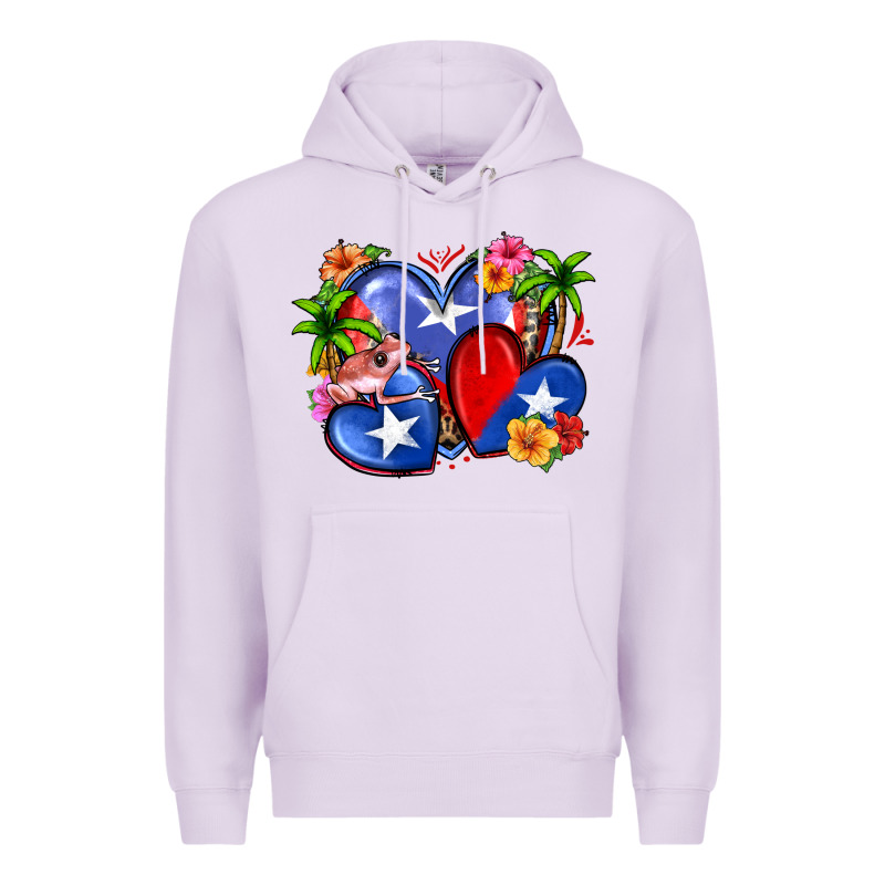 Puerto Rico Hearts Premium Hoodie by Zillion Design Studio | Teevron