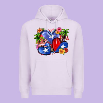 Puerto Rico Hearts Premium Hoodie Designed By Zillion Design Studio