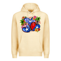 Pina Colada puerto rico hearts Premium Hoodie - Zillion Design Studio