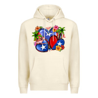 Sandshell puerto rico hearts Premium Hoodie - Zillion Design Studio