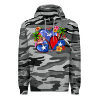 Slate Camo puerto rico hearts Premium Hoodie - Zillion Design Studio
