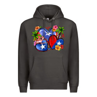Smoke puerto rico hearts Premium Hoodie - Zillion Design Studio