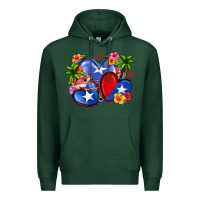 Sports Green puerto rico hearts Premium Hoodie - Zillion Design Studio