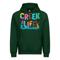 Forest Green creek life kayaking Urban Hoodie - Zillion Design Studio