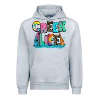 Heather Grey creek life kayaking Urban Hoodie - Zillion Design Studio