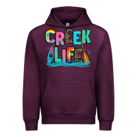 Mauve Wine creek life kayaking Urban Hoodie - Zillion Design Studio