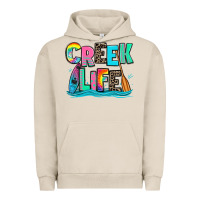 Pigment French Oak creek life kayaking Urban Hoodie - Zillion Design Studio