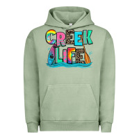 Pigment Oil Green creek life kayaking Urban Hoodie - Zillion Design Studio