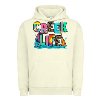 Pigment Pistachio creek life kayaking Urban Hoodie - Zillion Design Studio