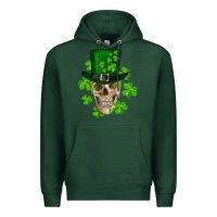 Sports Green st. patrick's day skull Premium Hoodie - RanaPortraitStore