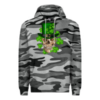 Slate Camo st. patrick's day skull Premium Hoodie - RanaPortraitStore