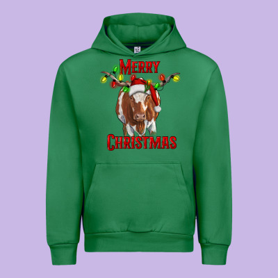 Urban Hoodie Merry Christmas Longhorn Cow