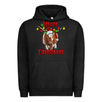 Pigment Black Merry Christmas Longhorn Cow Urban Hoodie - RanaPortraitStore