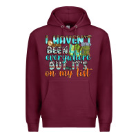 Burgundy i havent been everywhere but its on my list Premium Hoodie - texasbilliewilder