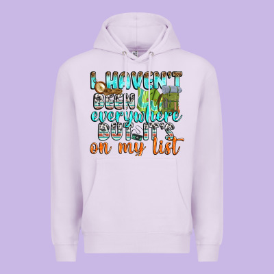 I Havent Been Everywhere But Its On My List Premium Hoodie Designed By Texasbilliewilder