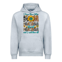 Heather Grey i have three tittles mom grandma great grandma Urban Hoodie - Zillion Design Studio