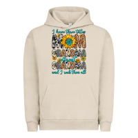 Pigment French Oak i have three tittles mom grandma great grandma Urban Hoodie - Zillion Design Studio